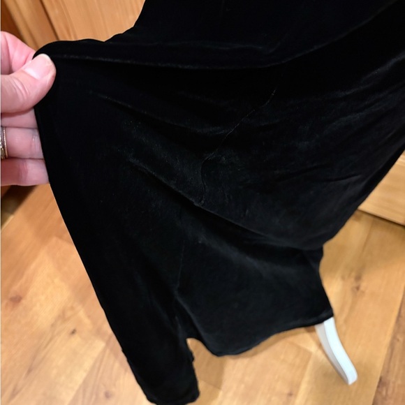 Lauren Ralph Lauren Elegant Vintage V-Neck Black Velvet Sleeveless Maxi Dress - Picture 6 of 13